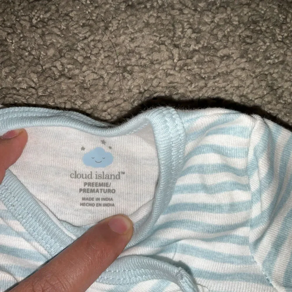 Baby Cloud island sleep gowns. Size Preemie. 2 pieces